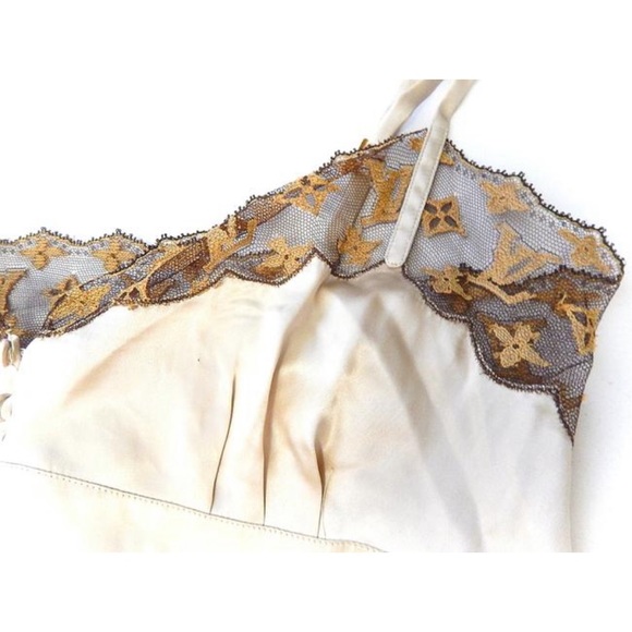 RARE Vintage Louis Vuitton monogram lace silk cami tank top - Picture 2 of 7